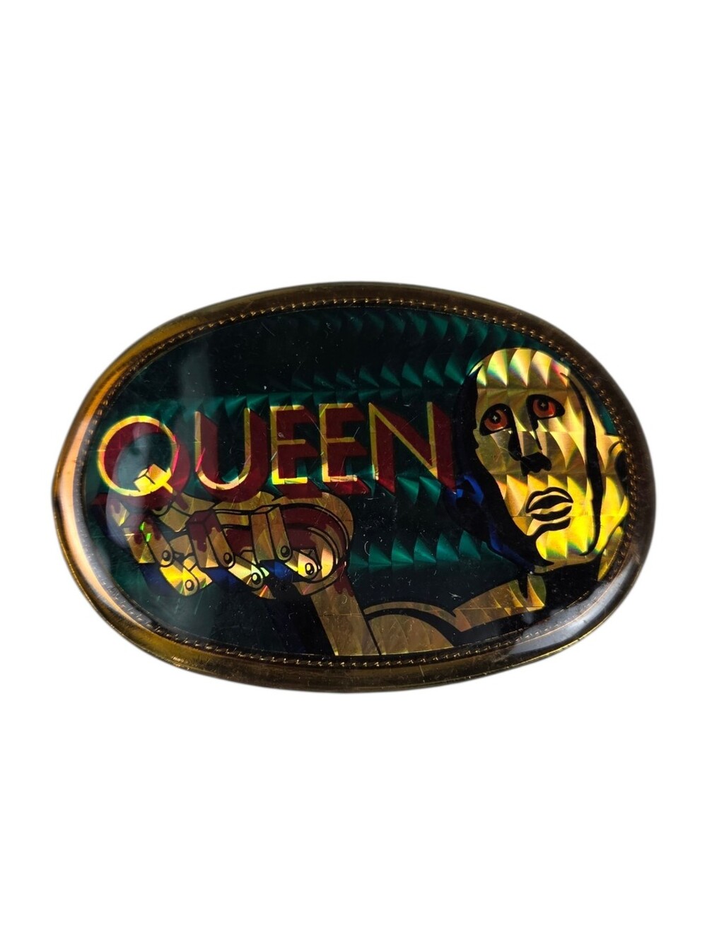Queen News of the World 1977 Pacifica Prism Belt Buckle